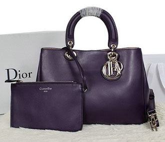 small Christian Dior diorissimo calfskin leather bag 0902 purple